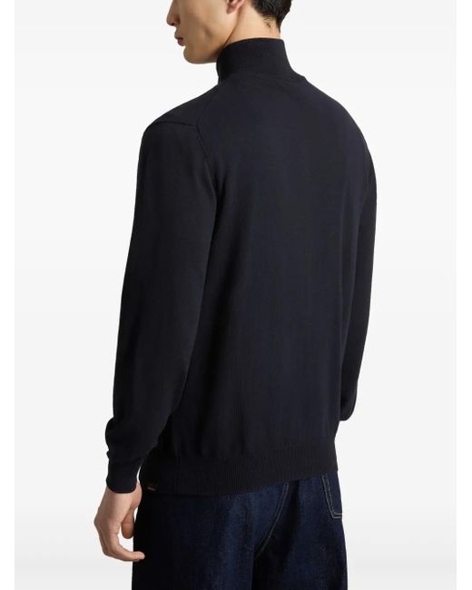 Woolrich Blue Cotton Cardigan for men