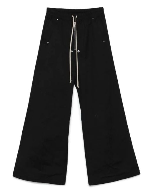 Rick Owens Black Drawstring Trousers for men