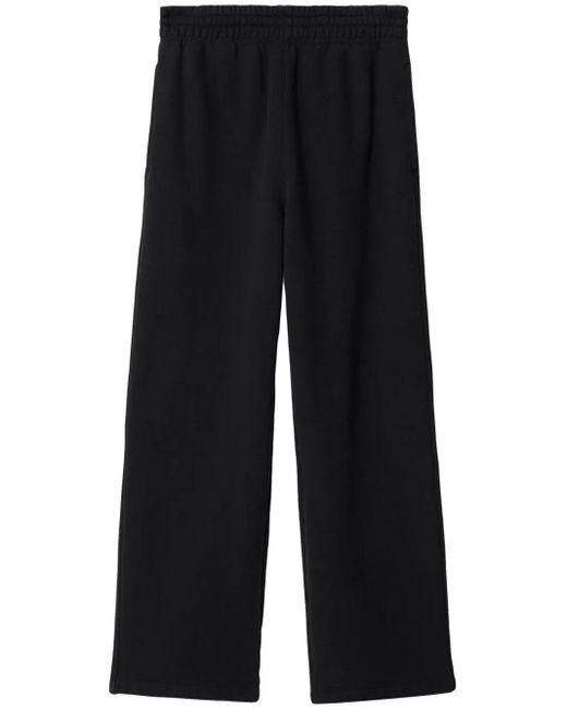 Burberry Black Ekd Embroidered Straight-Leg Trousers for men