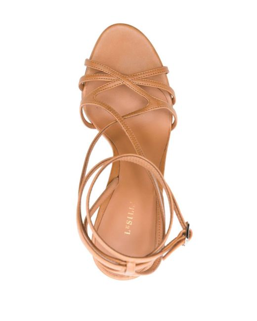 Le Silla Pink Belen 105mm Leather Sandals