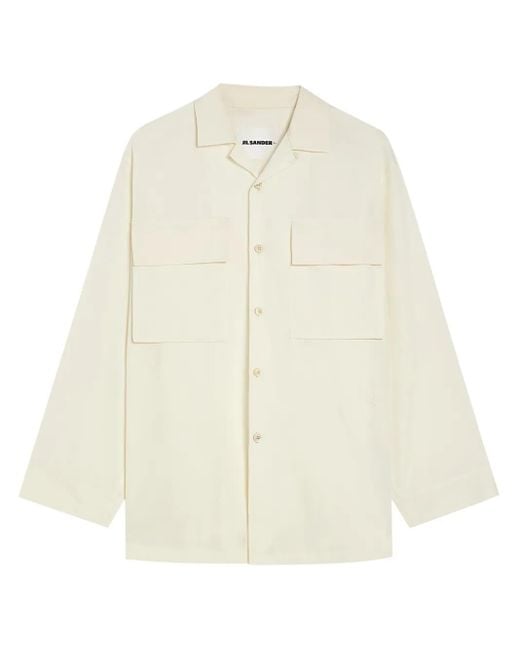 Jil Sander White Flap-Pocket Shirt for men