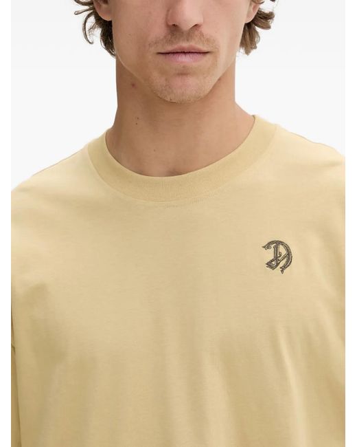 DIESEL Yellow Logo-Embroidered Graphic-Print T-Shirt for men