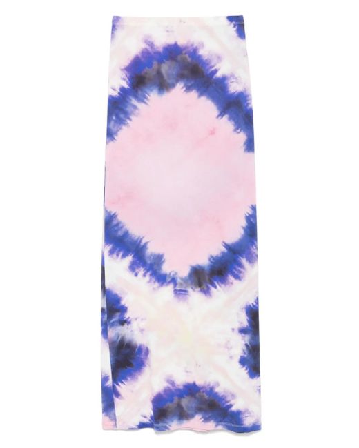 Rabanne Blue Tie-Dye Maxi Skirt