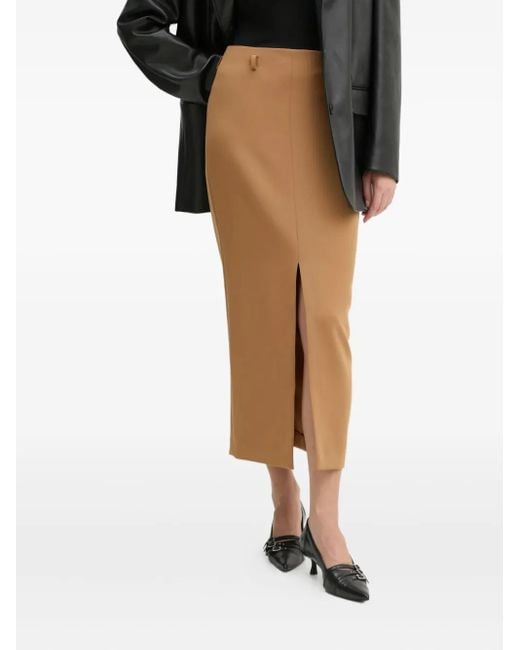 Ba&sh Brown Slit Skirt