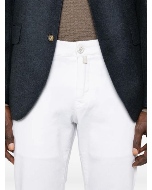 Jacob Cohen White Straight-Leg Trousers for men