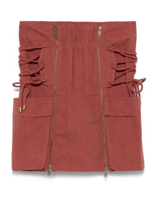 Isabel Marant Red Iteli Mini Skirt