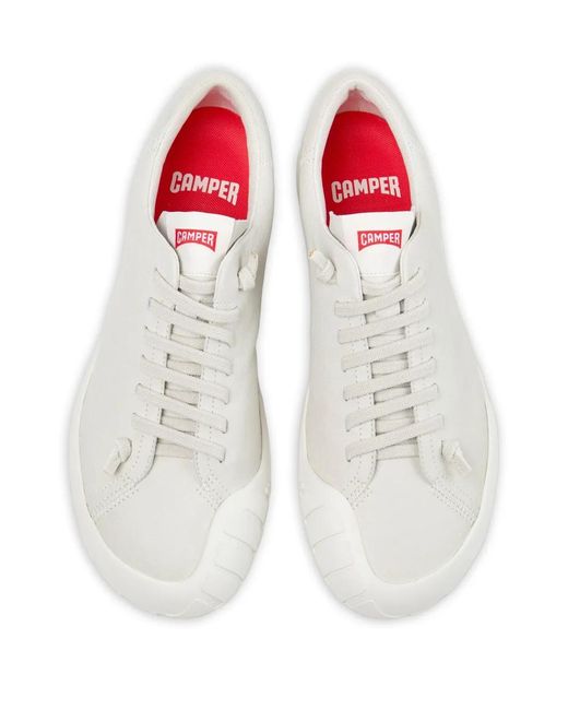Camper White Peu Path+ Leather Sneakers for men