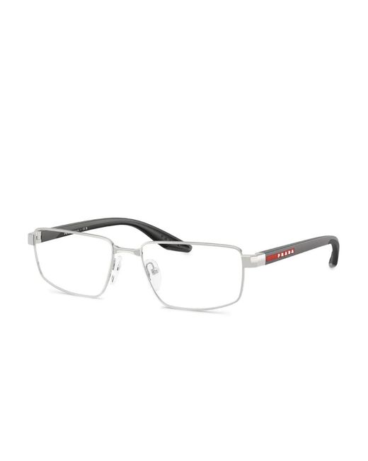 Prada Linea Rossa Natural Rectangle-Frame Glasses for men