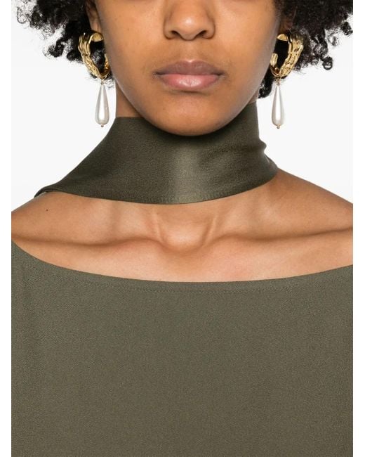 ‎Taller Marmo Green Tevere Fringed Kaftan Dress - Women's - Viscose/acetate