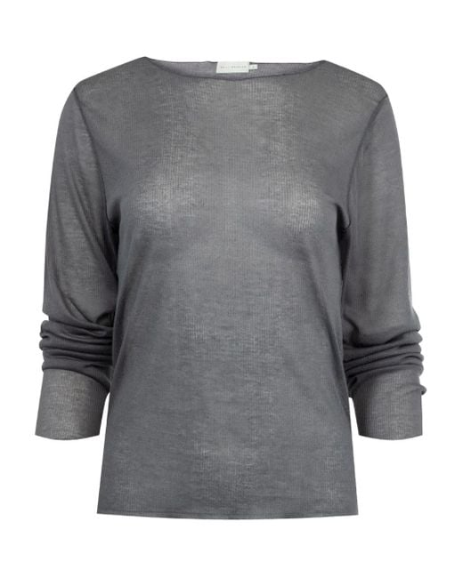 Deiji Studios Gray Long-Sleeve Ribbed T-Shirt