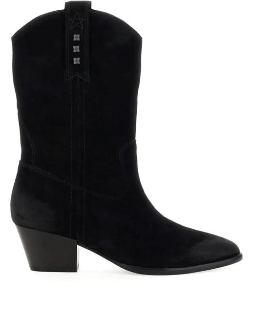 Bottines En Daim À Détails De Clous Ash en coloris Black