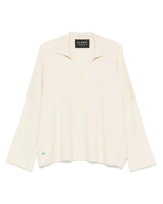 Alanui Natural Finest Polo Sweater