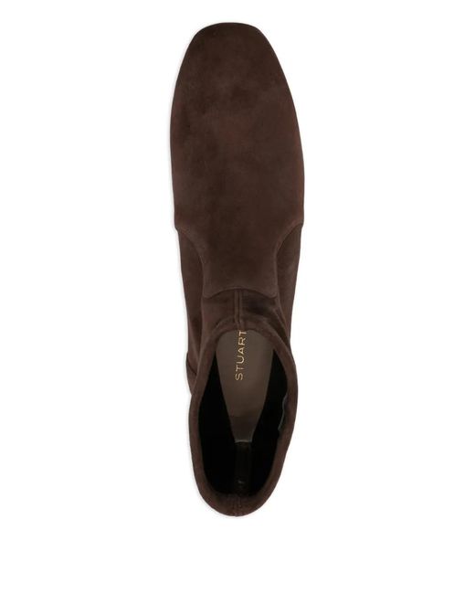 Stuart Weitzman Brown Stiefel Mit Runder Kappe 40Mm