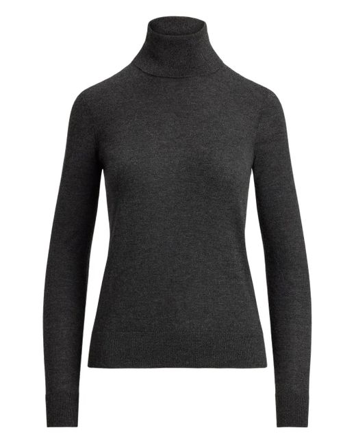 Ralph Lauren Black Turtleneck Cashmere Top