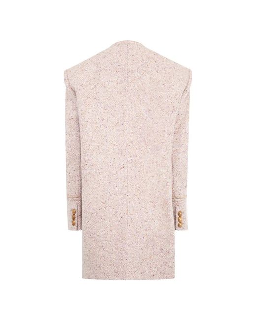 Chloé Pink Button Patch Pocket Coat