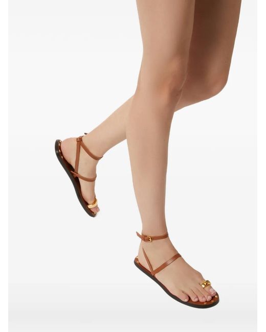 Odissi Pink Fara Leather Sandals