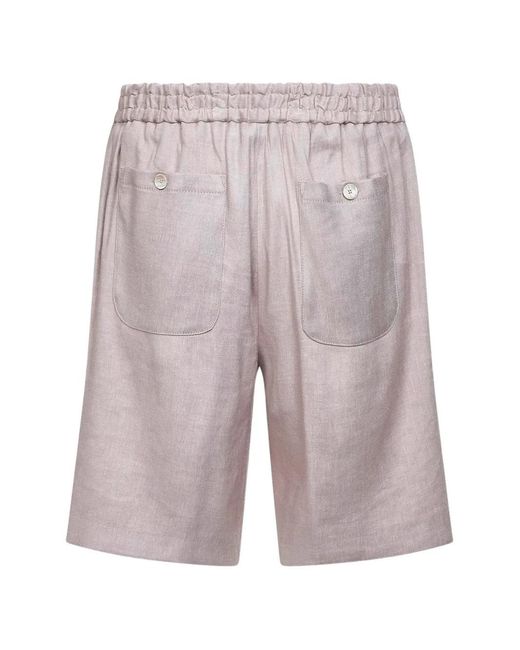 Etro Gray Elasticated Shorts for men