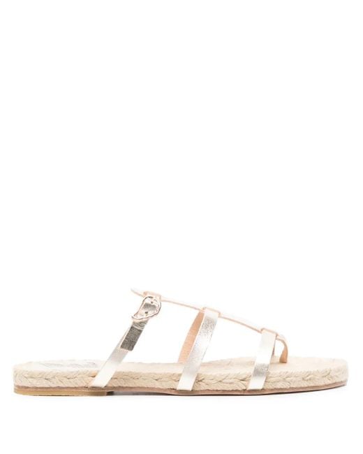 Castaner White Milos Flat Sandals