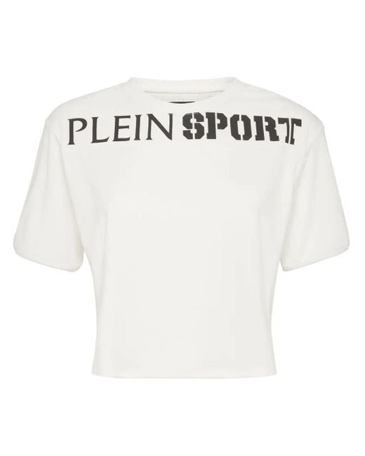 Philipp Plein White Cropped T-Shirt