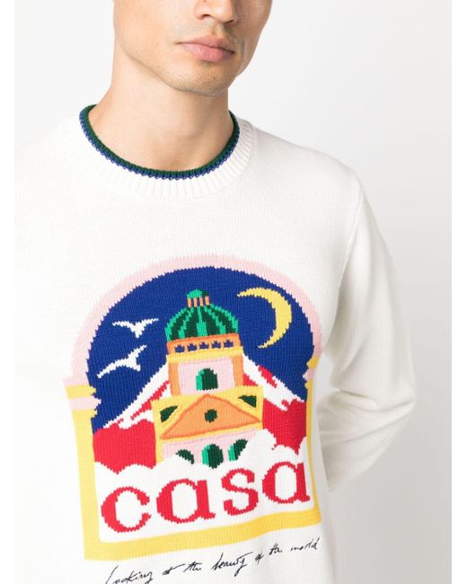 Casablancabrand White Casa Jumper for men
