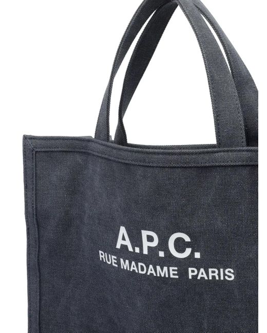 A.P.C. Recuperation Tote Bag mit Logo-Print in Blue für Herren