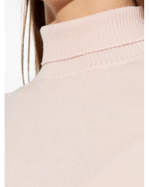 Sportmax White Eschimo Roll-Neck Sleeveless Sweater
