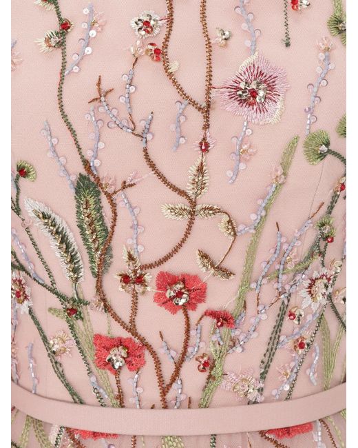 Rami Al Ali Pink Beaded One-Shoulder Gown Maxi Dress