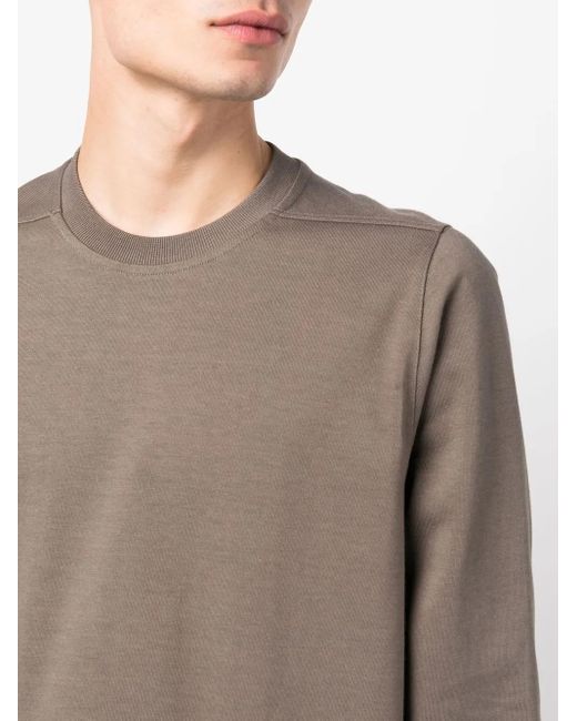 Rick Owens Brown Long-Sleeve Cotton T-Shirt for men