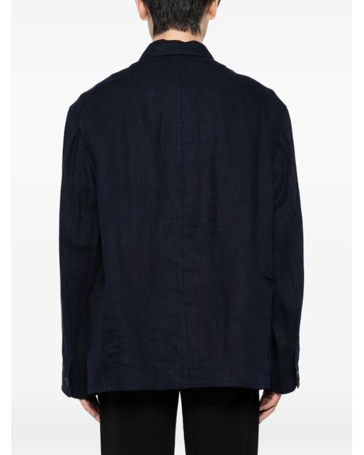 Ziggy Chen Blue Linen Jacket for men