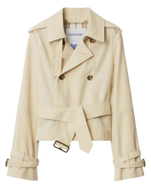Burberry Natural Cropped Trench Jacket