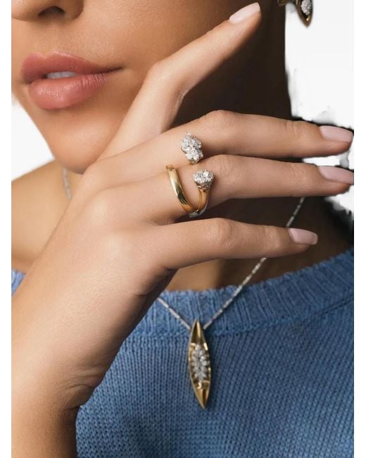 YEPREM Blue Golden Strada Diamond Ring