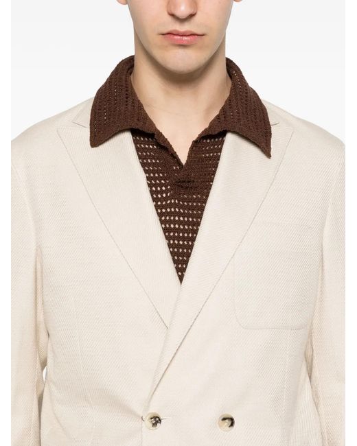 Canali Natural Veste À Boutonnière Croisée for men
