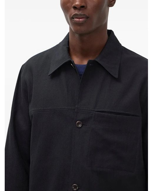 Norse Projects Blue Arresskov Windstopper Button-Down Pocket-Detail Overshirt for men