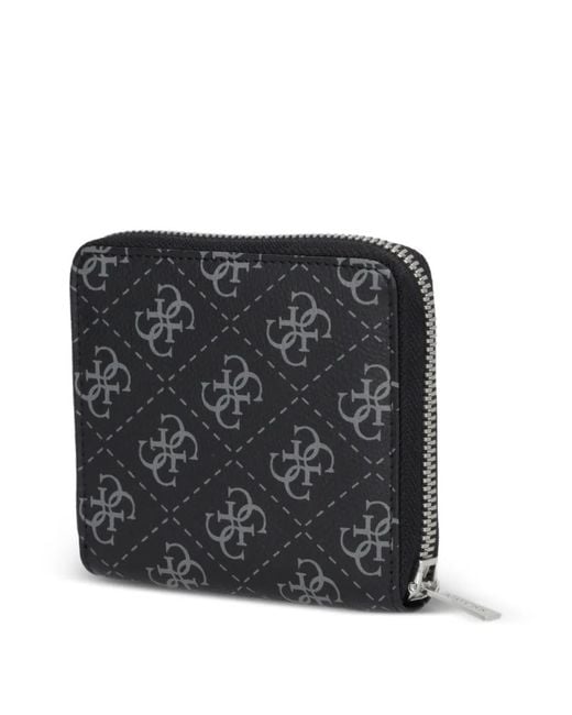 Guess Black Monogram Wallet for men