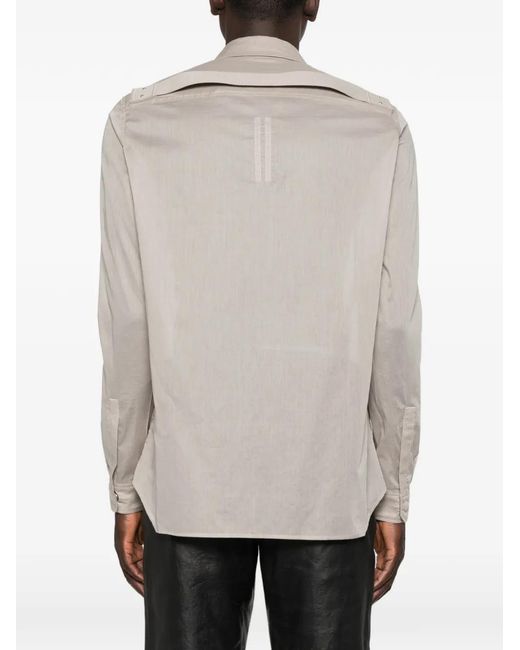 Rick Owens White Flap-Pockets Shirt for men