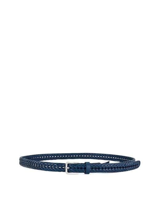 Tom Ford Blue Braided Leather Belt for men