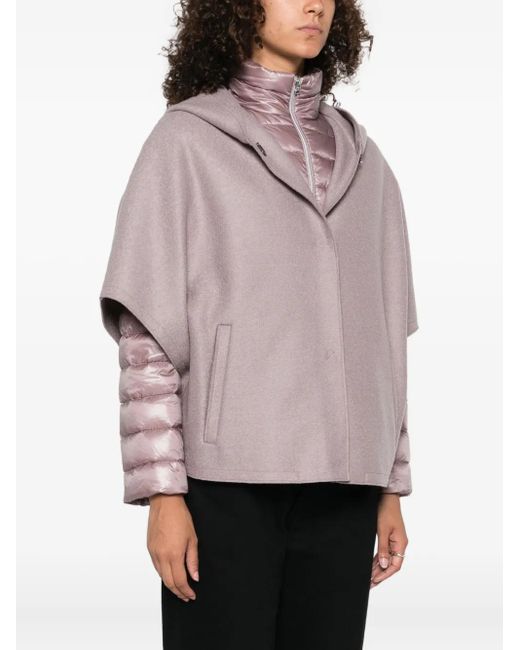 Herno Gray Hooded Puffer Jacket