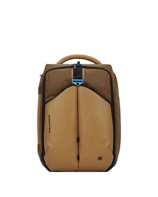 Piquadro Natural Expandable Multi-Compartment Backpack