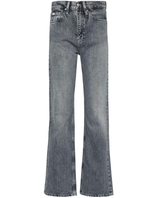 Calvin Klein Blue Gerade Jeans mit hohem Bund