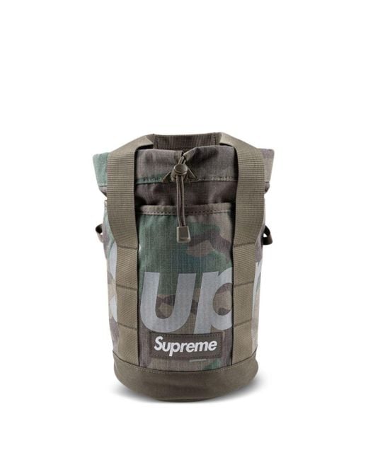 Supreme Box Logo Ripstop Cinch Bag in Grey for Men Lyst UK