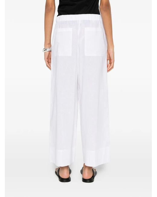 Totême  White Drawstring-Waist Trousers