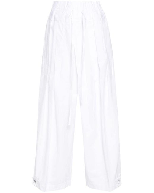 Jil Sander White Poplin Cotton Trousers