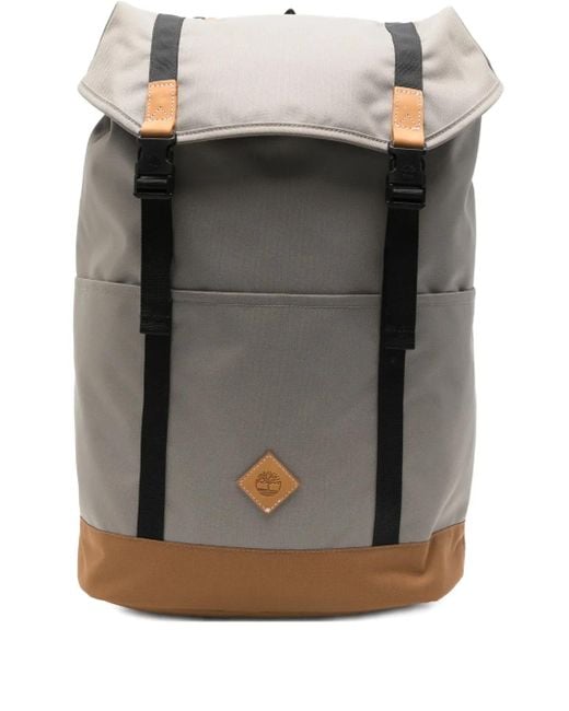 Timberland Black Fold-Over Buckle Backpack for men