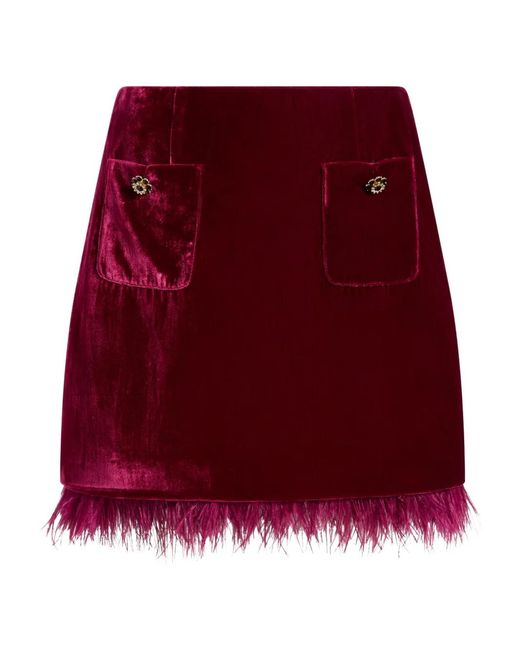 Cinq À Sept Red Luna Randi Mini Skirt