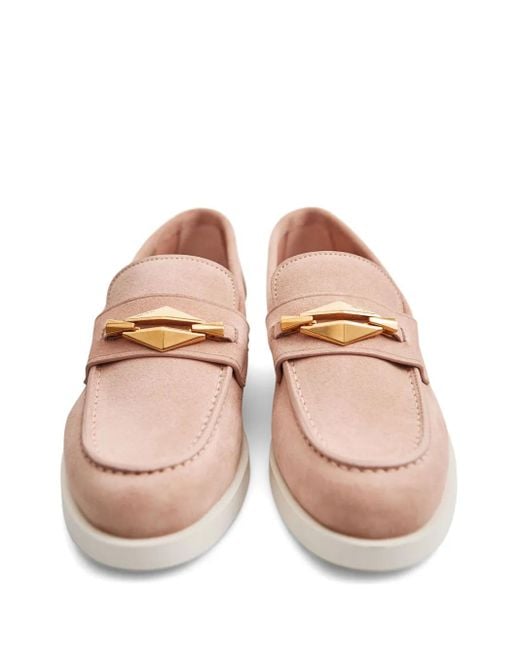 Jimmy Choo Maddie Diamond Loafers in het Pink