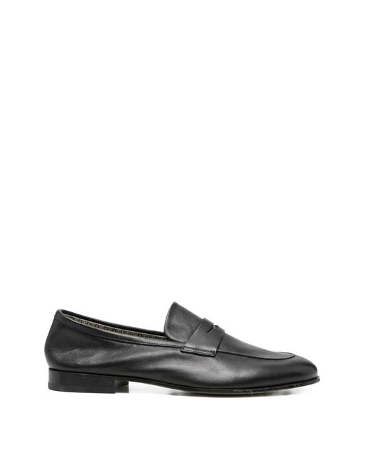 Fratelli Rossetti Black Penny-Slot Loafers for men