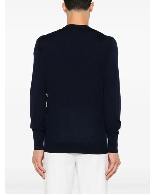Eleventy Blue Wool Sweater for men
