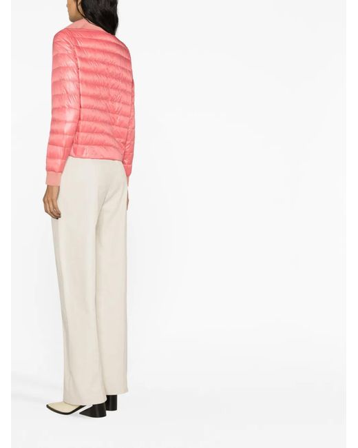 Herno Pink Globe Padded Bomber Jacket