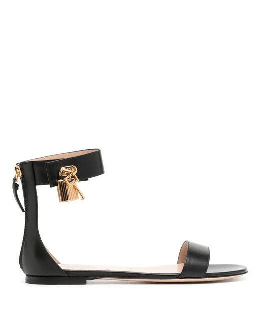 Tom Ford White Open-Toe Sandals With Ankle Strap