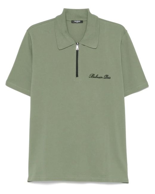 Balmain Green Classic T-Shirt And Polo for men